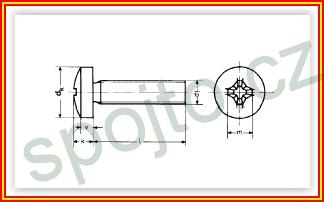 Šroub 6 x 80 Zn, DIN 7985
