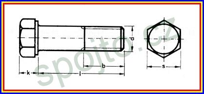Šroub M 20 x 100 Zn, 8.8, DIN 931