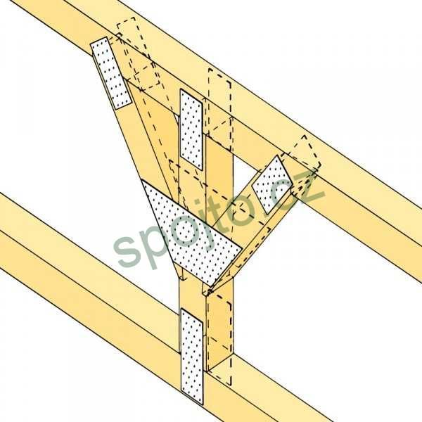 Spojovací deska s otvory 120x200x2 mm.