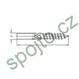 Kombinovaný šroub 12x200 mm.