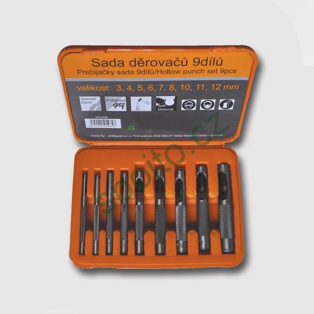 XTLINE Sada děrovačů 9 dílů | 3-12 mm, plastový obal