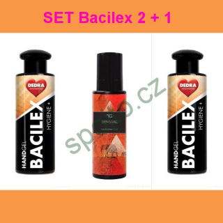 SET Bacilex 2+1, 2x Čisticí dezinfekční gel na ruce + 1x Kolínská na ruce